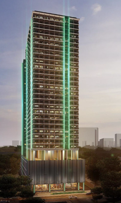 SMDC Jade Residences tower at dusk